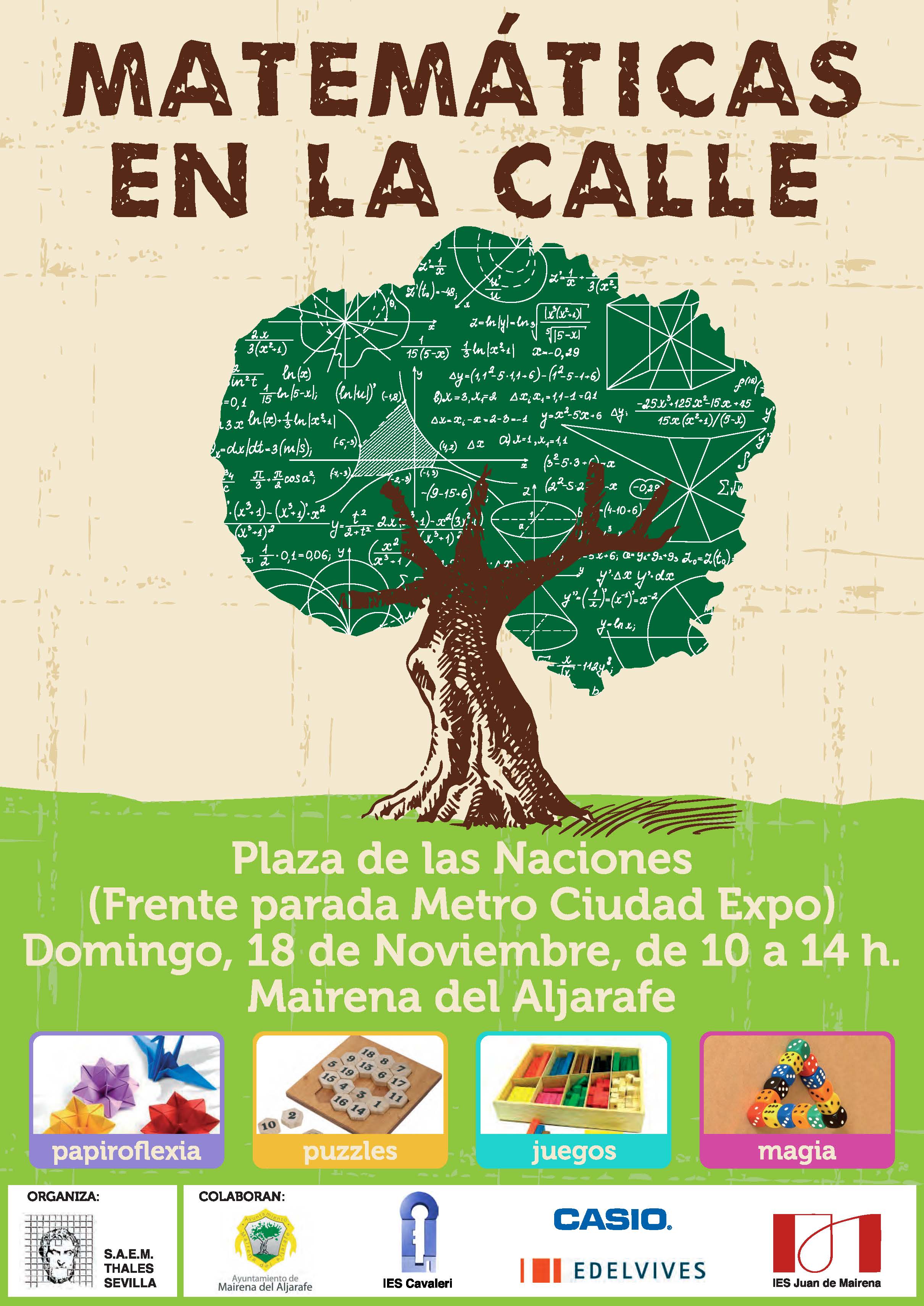 Cartel Matemáticas en la calle 2018
